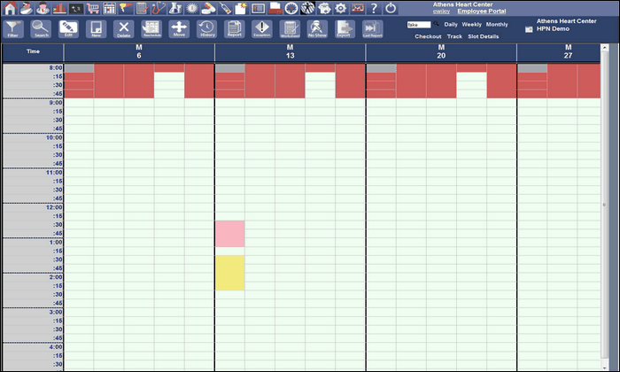 00169 monthly schedule view